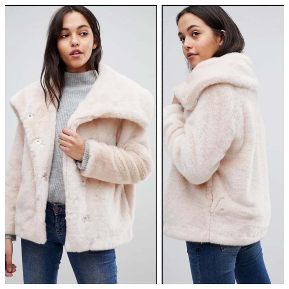 ASOS Faux Fur Collar Jacket